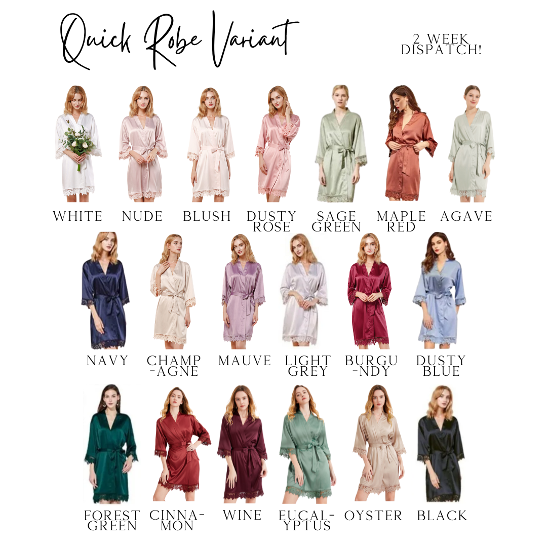 Wreath Personalised Robes | Bridesmaid Proposal Printed Robe