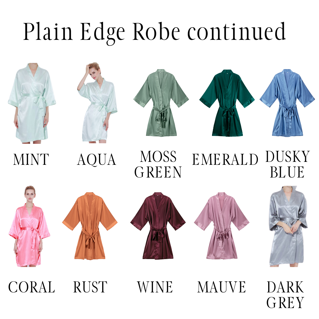 Mint Personalised Plain Edge Robe | Aqua Personalised Plain Edge Robe | Moss Green Personalised Plain Edge Robe | Emerald Personalised Plain Edge Robe | Dusky Blue Personalised Plain Edge Robe | Coral Personalised Plain Edge Robe | Rust Personalised Plain Edge Robe | Wine Personalised Plain Edge Robe | Mauve Personalised Plain Edge Robe | Dark Grey Personalised Plain Edge Robe