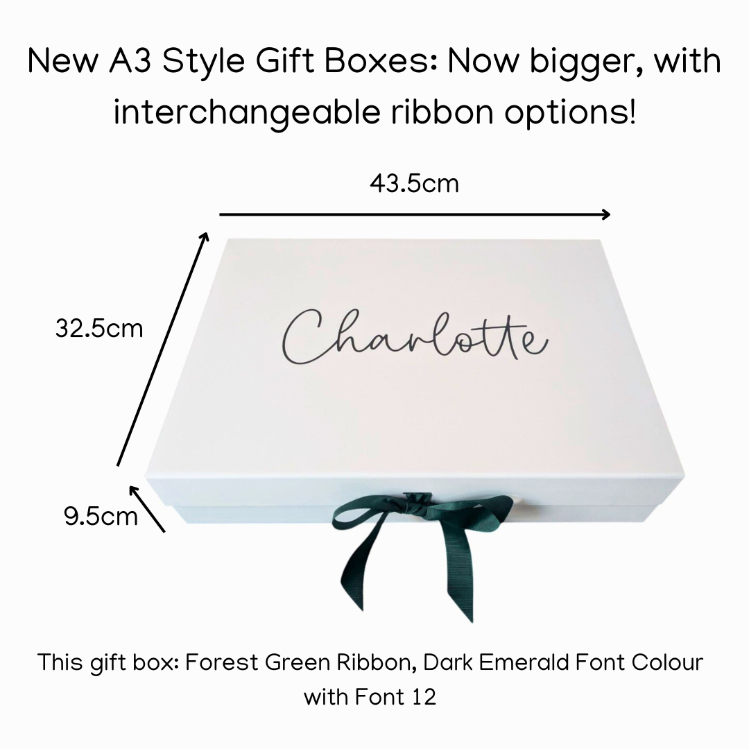 Extra Large Gift Box | Magnetic Ribbon Close Gift Box | Bridesmaid Proposal Box | A3 Gift Boxes | Personalised Gift Box | DIY Gifts