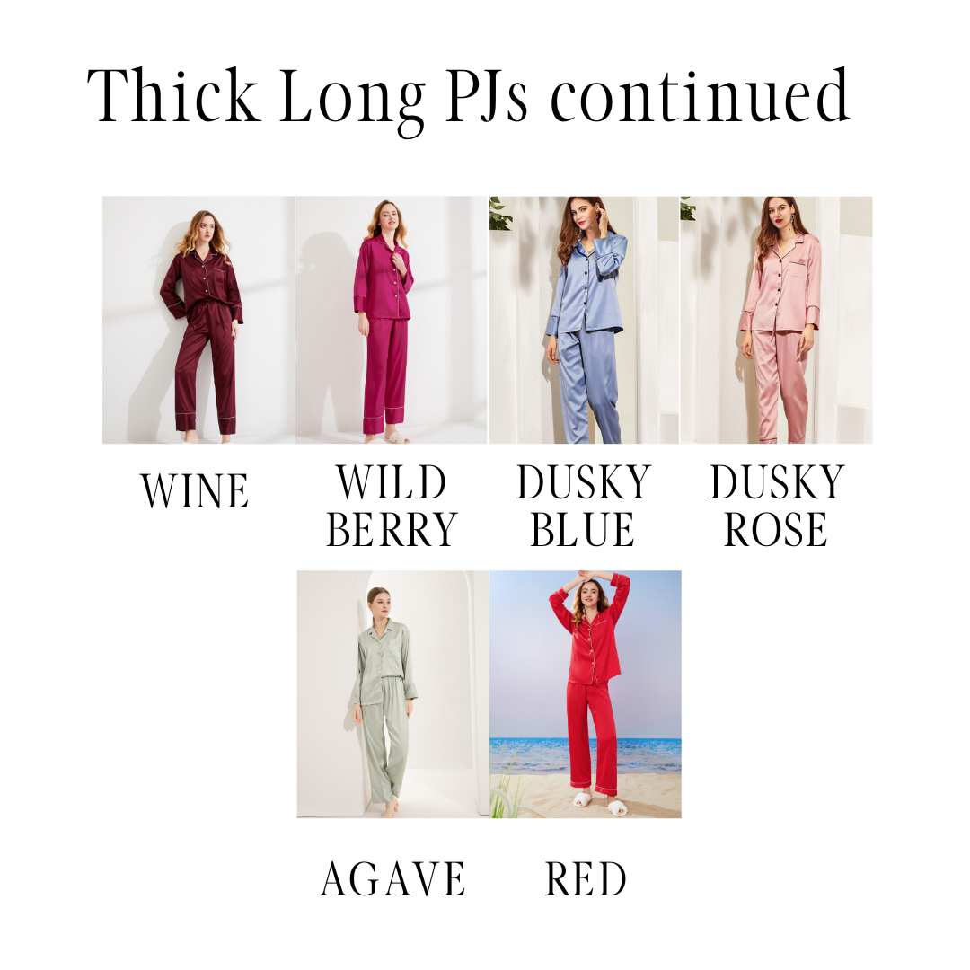 Wine Personalised Long Satin Pjs | Fuschia Personalised Long Satin Pjs | Dusky Blue Personalised Long Satin Pjs | Dusky Rose Personalised Long Satin Pjs | Agave Personalised Long Satin Pjs | Red Personalised Long Satin Pjs