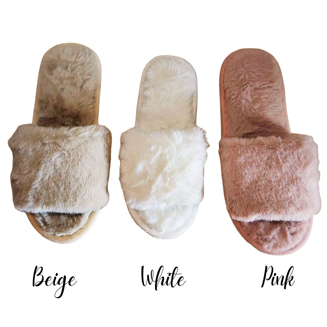 Luxury Personalised Fluffy Slippers | Bride Slippers | Bridesmaid Slippers | Custom Slippers | Gifts for Bridesmaid | Maid of honour gifts |