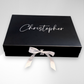 Extra Large Black Gift Box | Magnetic Ribbon Close | Groomsmen Proposal Box | A3 Personalised Gift Box