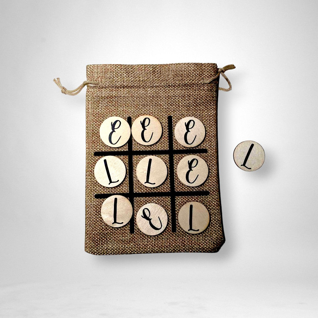 Personalised Initials Tic Tac Toe | Wedding Breakfast Games | Personalised Noughts And Crosses |