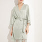 Wedding Morning Bridesmaid Robe Lace Trim Satin Robes