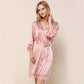 Satin Bridesmaid Robe Lace Trim Bridesmaid Robe Pink Bridesmaid Robe