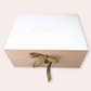 Deep Extra Large Luxury Personalised Gift Box (biggest size) | A3 Magnetic Ribbon Close Gift Boxes | Bridesmaid Proposal Box | Maid of Honour