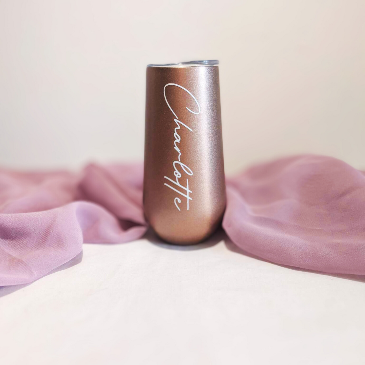 Personalised Rose Gold Wine Tumbler