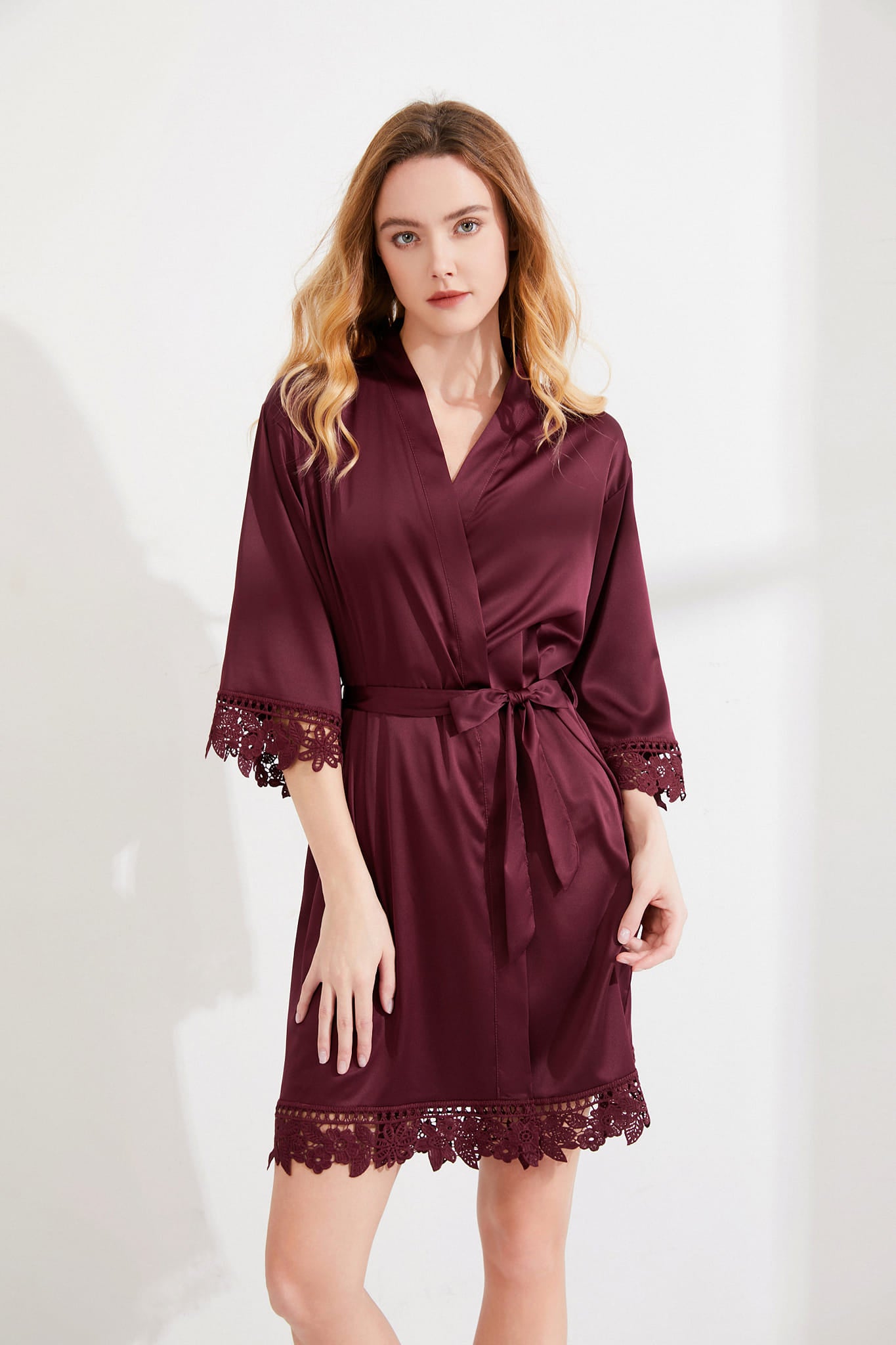 Dark Red Bridesmaid Robe