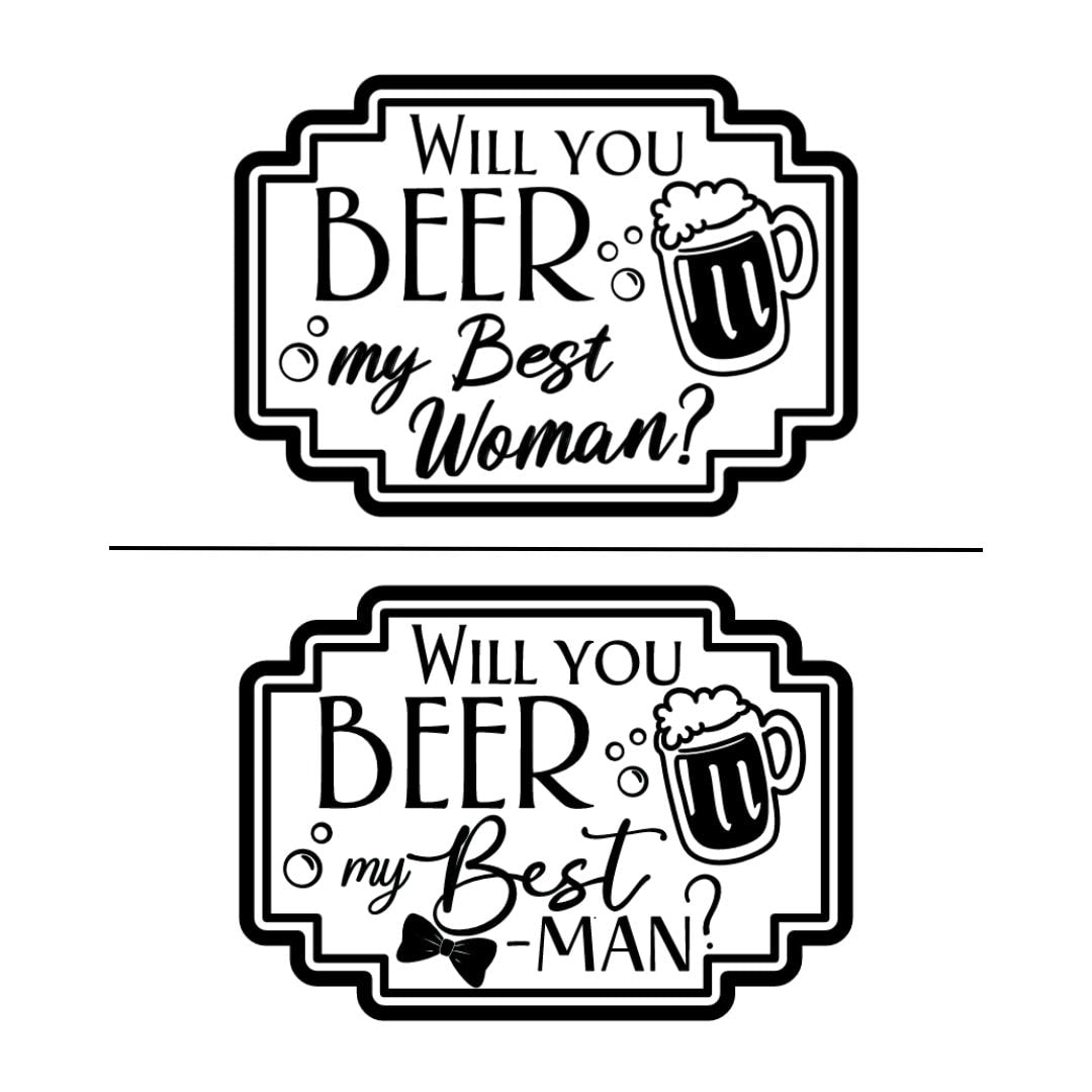 Personalised Best Man, Groomsmen, Bridal Party Proposal/Thank you Gift | Custom Beer Caddy | Custom Wine Box | Custom Gin Box