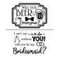 Personalised Best Man, Groomsmen, Bridal Party Proposal/Thank you Gift | Custom Beer Caddy | Custom Wine Box | Custom Gin Box